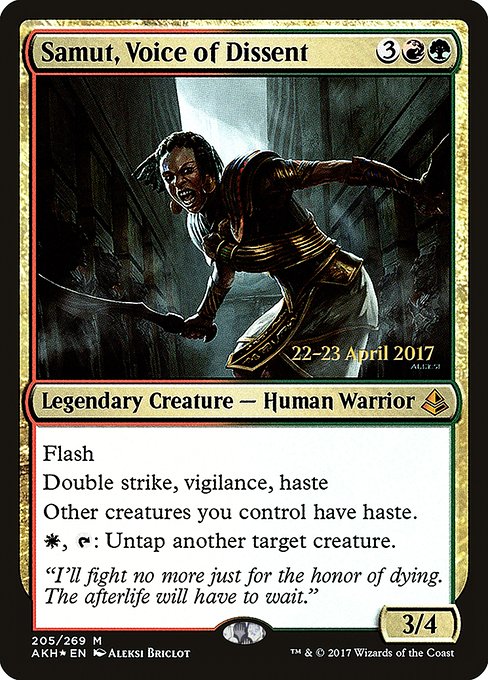 Samut, Voice of Dissent (205s) [Amonkhet Promos]