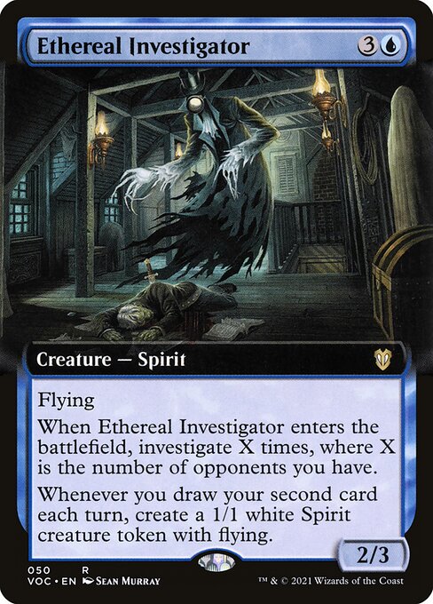 Ethereal Investigator (50) [Crimson Vow Commander] [Extended Art]