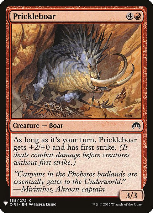 Prickleboar (ORI-158) [The List]
