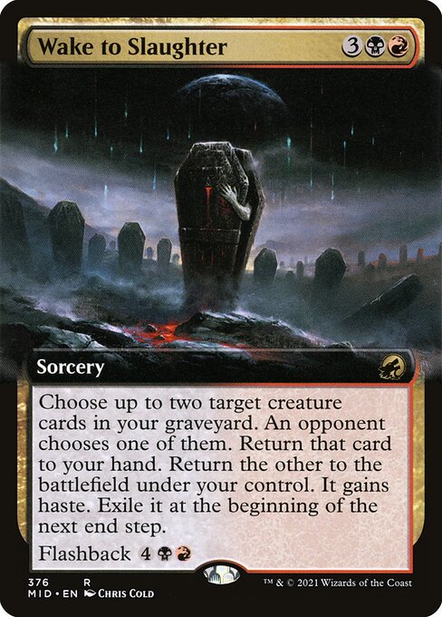 Wake to Slaughter (376) [Innistrad: Midnight Hunt] [Extended Art]