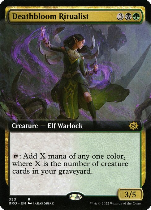 Deathbloom Ritualist (353) [The Brothers' War] [Extended Art]