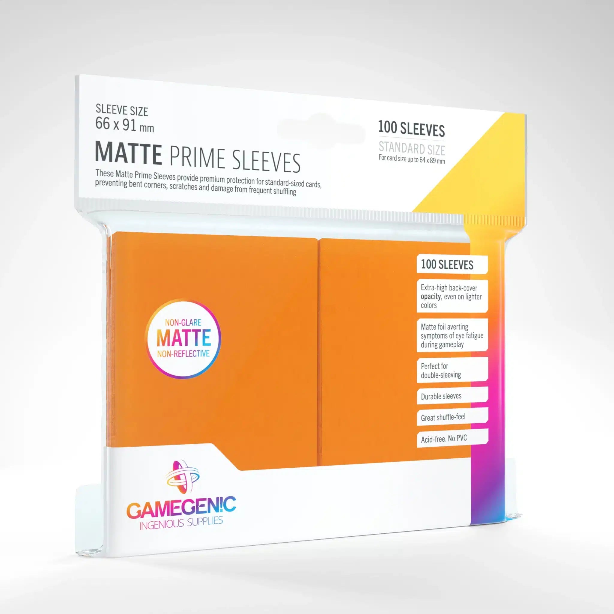Gamegenic: Sleeves Matte Prime Orange 100 image 0