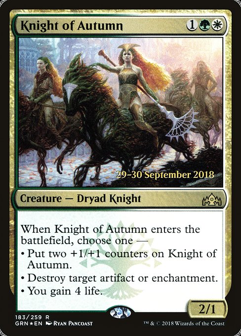 Knight of Autumn (183s) [Guilds of Ravnica Promos]