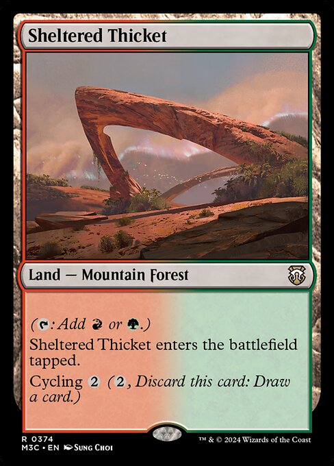 Sheltered Thicket (374) [Modern Horizons 3 Commander]