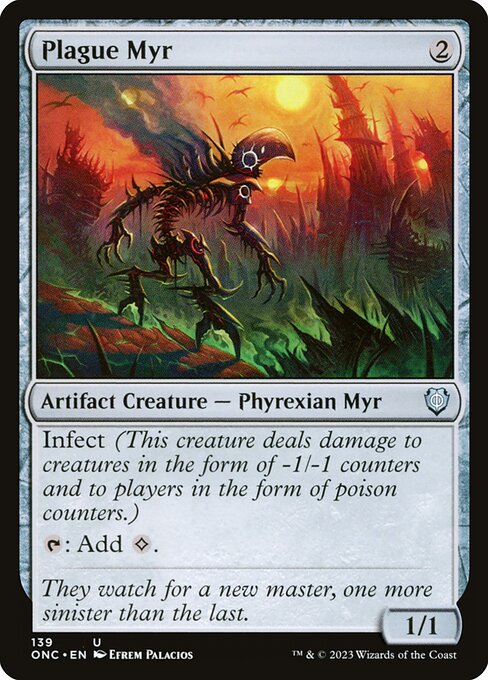 Plague Myr (139) [Phyrexia: All Will Be One Commander]