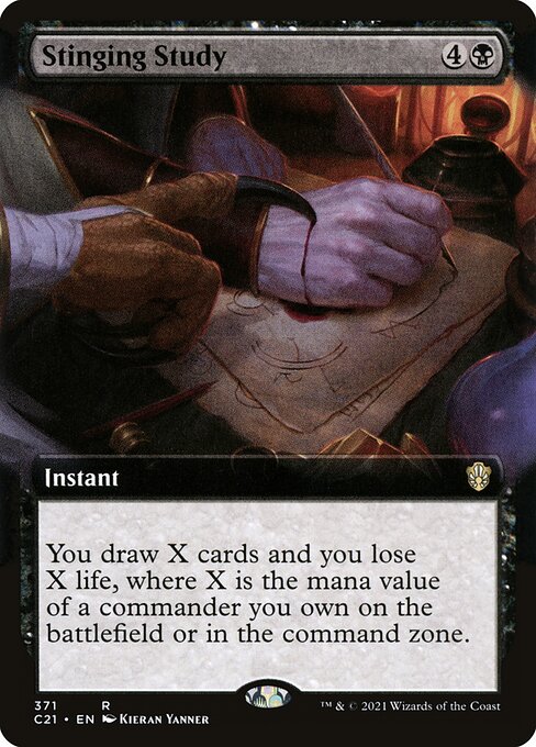 Stinging Study (371) [Commander 2021] [Extended Art]