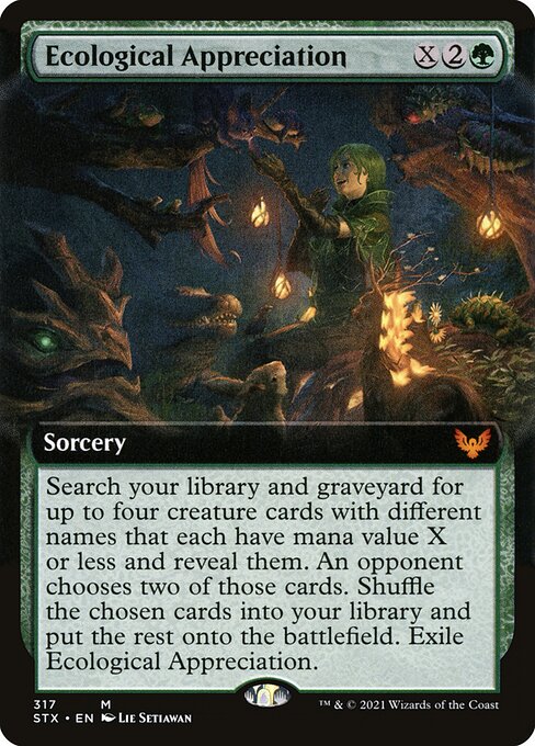 Ecological Appreciation (317) [Strixhaven: School of Mages] [Extended Art]