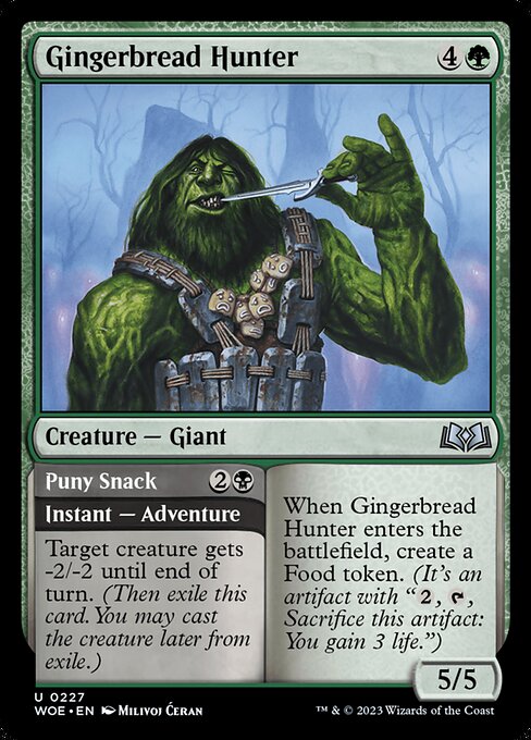 Gingerbread Hunter // Puny Snack (227) [Wilds of Eldraine]