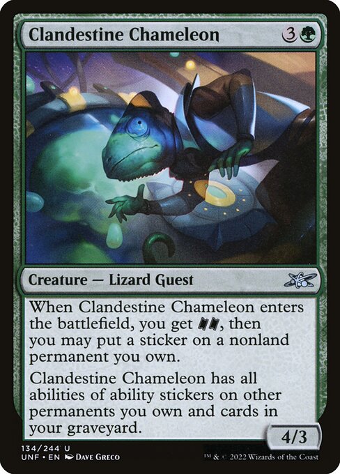 Clandestine Chameleon (134) [Unfinity]