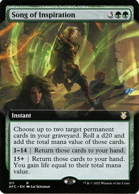 Song of Inspiration (311) [Forgotten Realms Commander] [Extended Art]