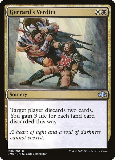 Gerrard's Verdict (190) [Dominaria Remastered]