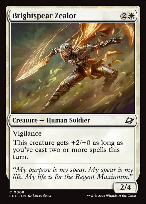 Brightspear Zealot (8) [Edge of Eternities]