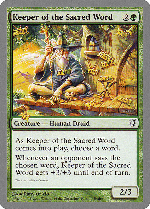 Keeper of the Sacred Word (101) [Unhinged]