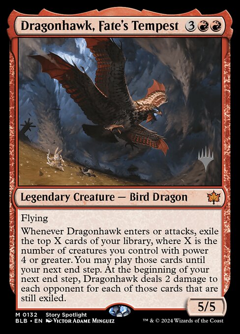 Dragonhawk, Fate's Tempest (132p) [Bloomburrow Promos]