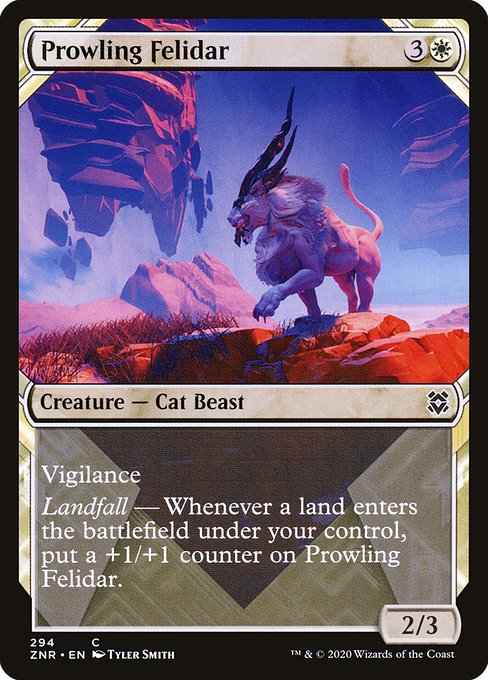 Prowling Felidar (294) [Zendikar Rising] [Showcase]