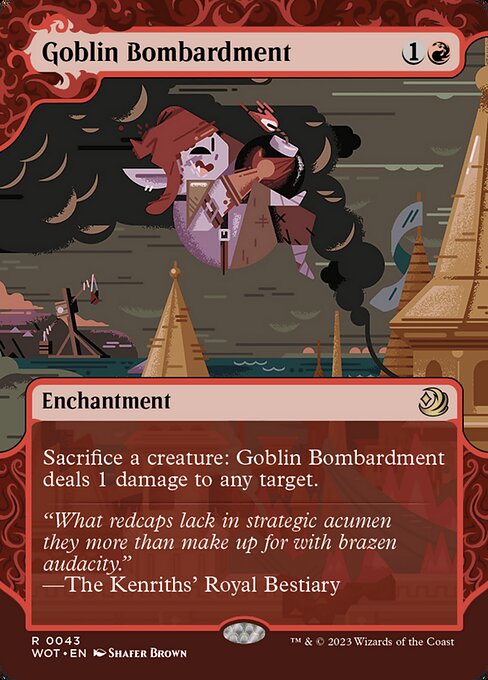 Goblin Bombardment (43) [Wilds of Eldraine: Enchanting Tales] [Showcase, Borderless]