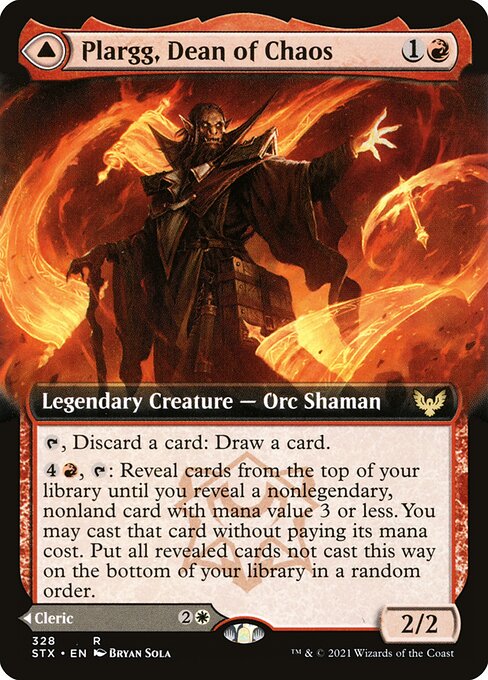 Plargg, Dean of Chaos // Augusta, Dean of Order (328) [Strixhaven: School of Mages] [Extended Art]