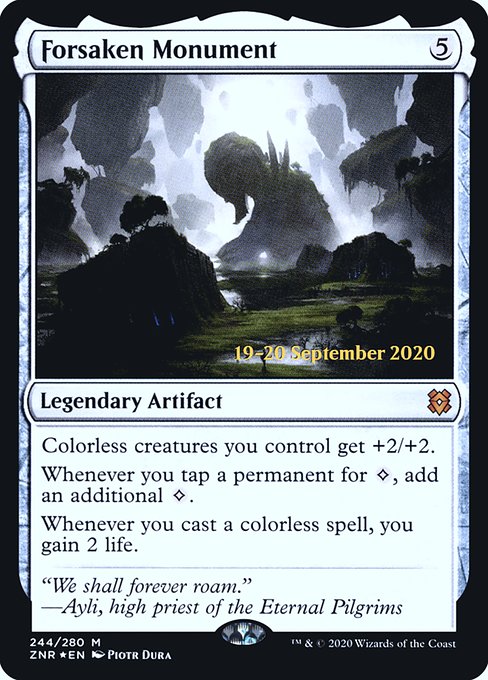 Forsaken Monument (244s) [Zendikar Rising Promos]
