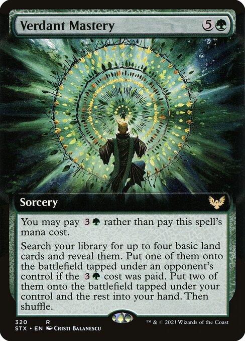 Verdant Mastery (320) [Strixhaven: School of Mages] [Extended Art]