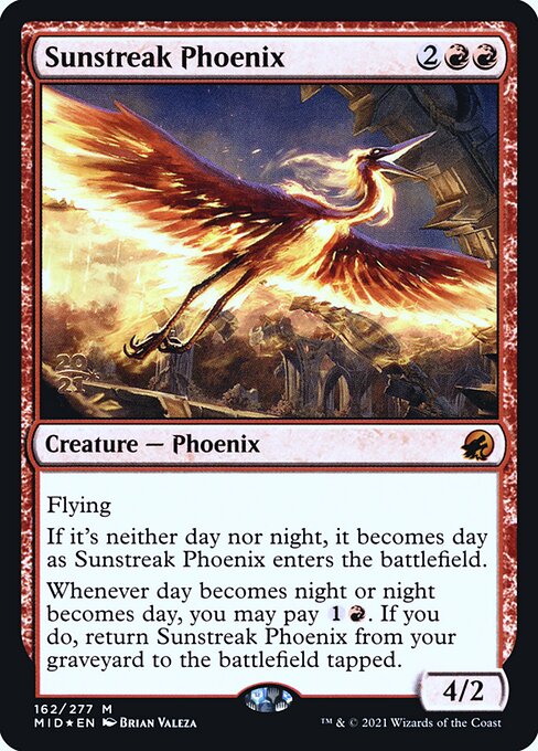 Sunstreak Phoenix (162s) [Innistrad: Midnight Hunt Promos]