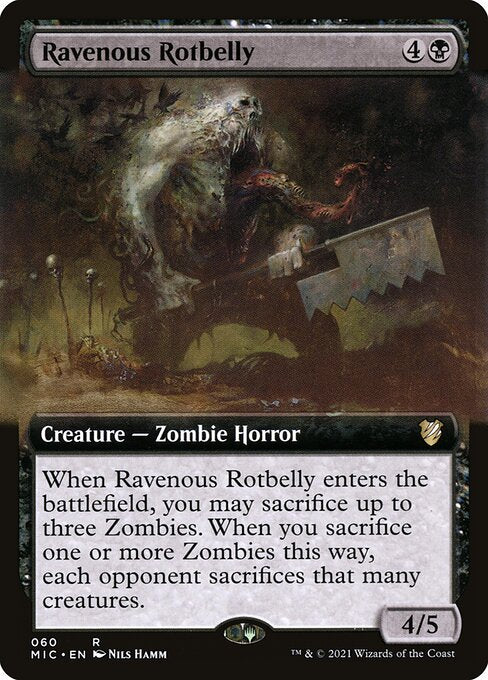 Ravenous Rotbelly (60) [Midnight Hunt Commander] [Extended Art]