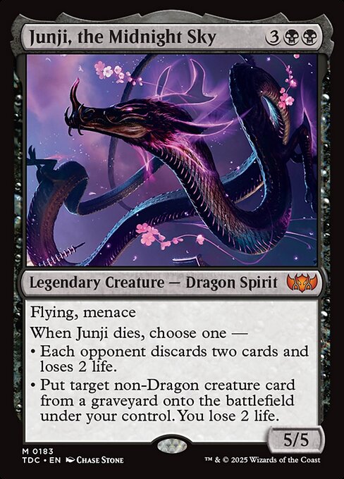 Junji, the Midnight Sky (183) [Tarkir: Dragonstorm Commander]