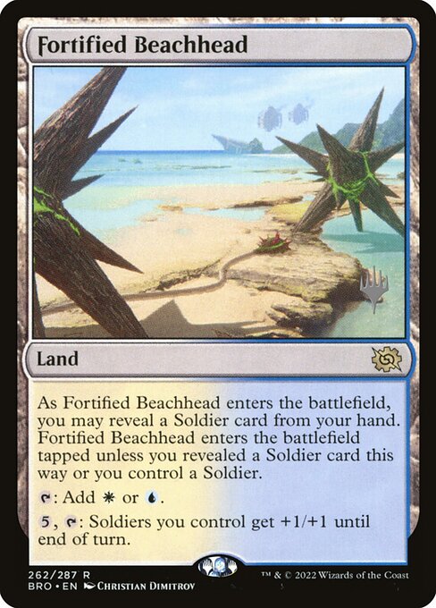 Fortified Beachhead (262p) [The Brothers' War Promos]