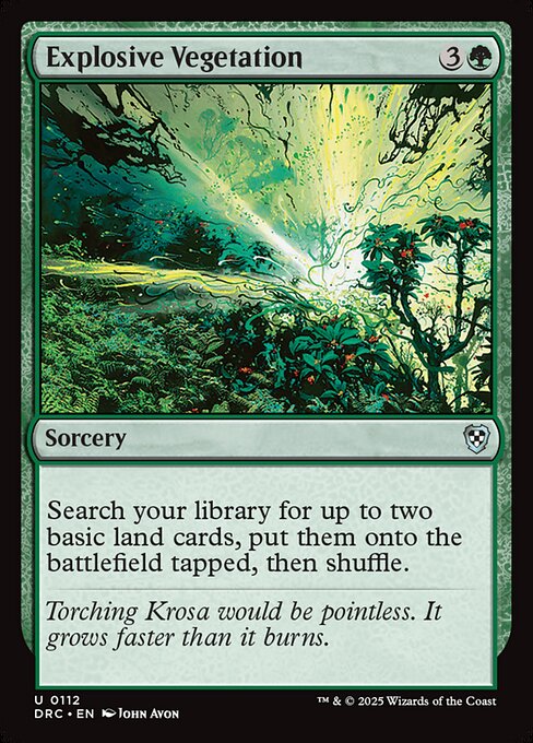 Explosive Vegetation (112) [Aetherdrift Commander]