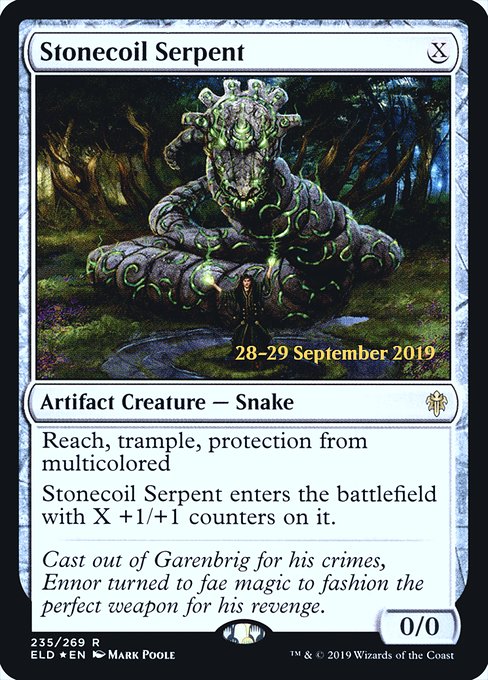 Stonecoil Serpent (235s) [Throne of Eldraine Promos]