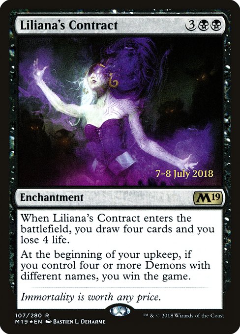 Liliana's Contract (107s) [Core Set 2019 Promos]