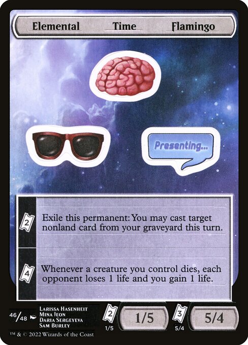 Elemental Time Flamingo (46) [Unfinity Sticker Sheets]