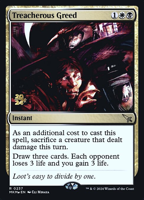 Treacherous Greed (237s) [Murders at Karlov Manor Promos]