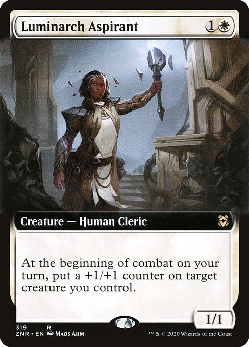 Luminarch Aspirant (319) [Zendikar Rising] [Extended Art]