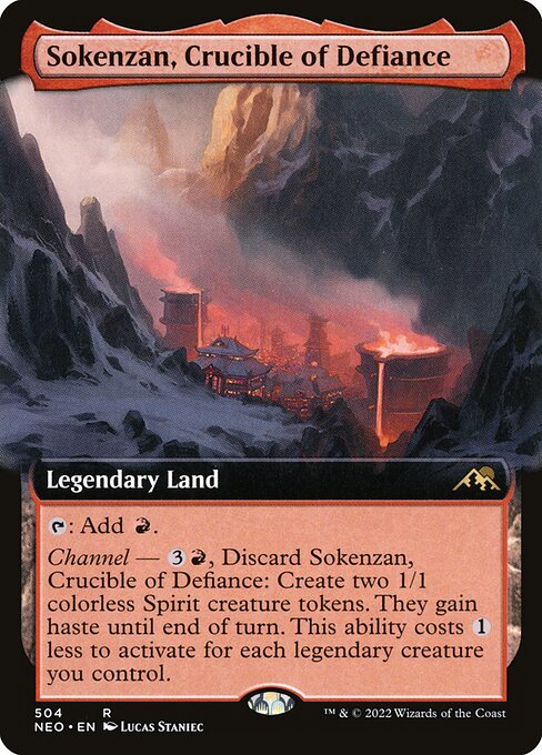 Sokenzan, Crucible of Defiance (504) [Kamigawa: Neon Dynasty] [Extended Art]