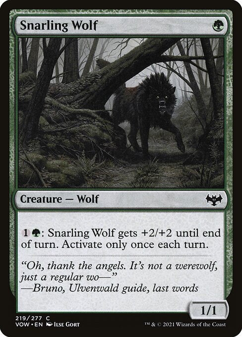 Snarling Wolf (219) [Innistrad: Crimson Vow]