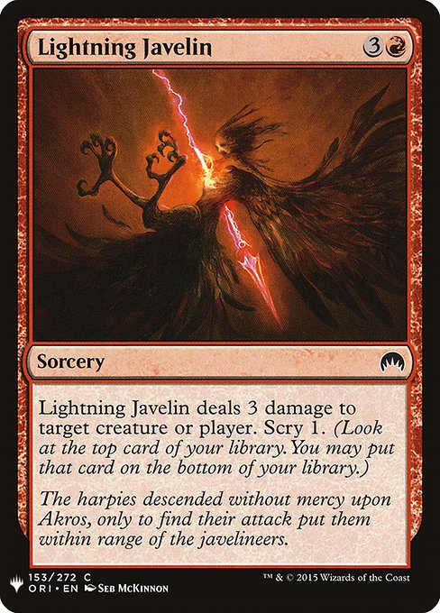 Lightning Javelin (ORI-153) [The List]