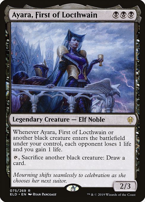 Ayara, First of Locthwain (75) [Throne of Eldraine]