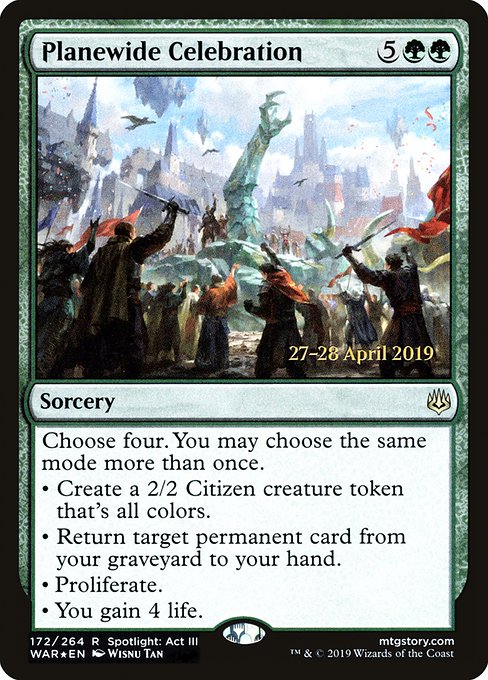 Planewide Celebration (172s) [War of the Spark Promos]