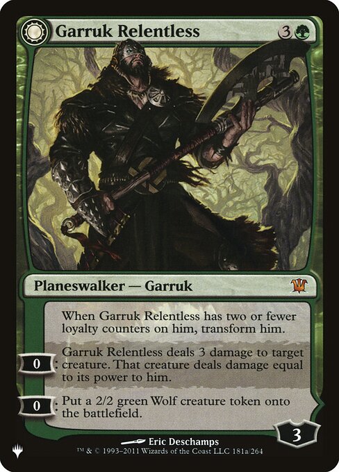 Garruk Relentless // Garruk, the Veil-Cursed (ISD-181) [The List]
