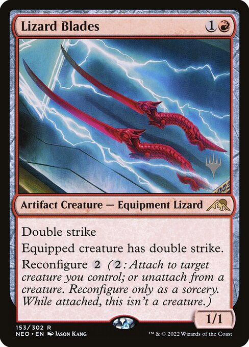 Lizard Blades (153p) [Kamigawa: Neon Dynasty Promos]
