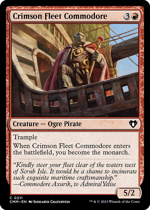 Crimson Fleet Commodore (211) [Commander Masters]