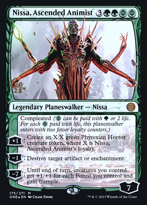 Nissa, Ascended Animist (175s) [Phyrexia: All Will Be One Promos]
