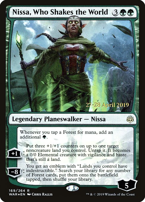 Nissa, Who Shakes the World (169s) [War of the Spark Promos]