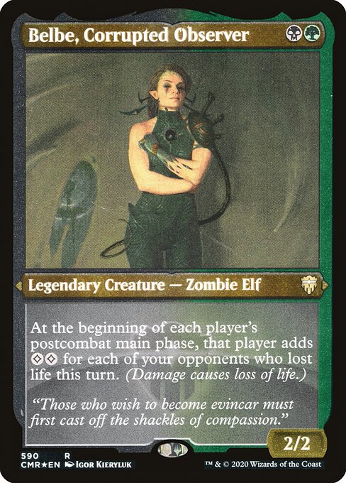 Belbe, Corrupted Observer (590) [Commander Legends] [Etched]