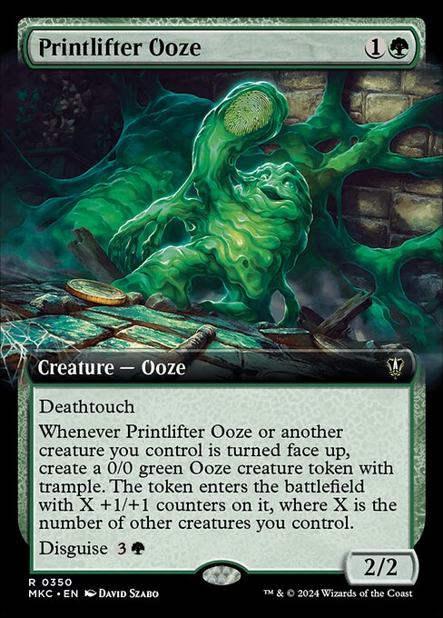 Printlifter Ooze (350) [Murders at Karlov Manor Commander] [Extended Art]