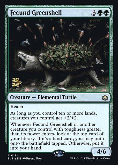 Fecund Greenshell (171s) [Bloomburrow Promos]