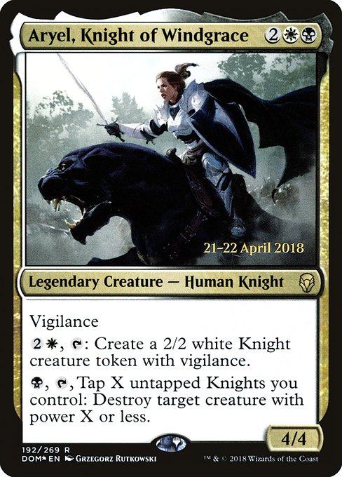 Aryel, Knight of Windgrace (192s) [Dominaria Promos]