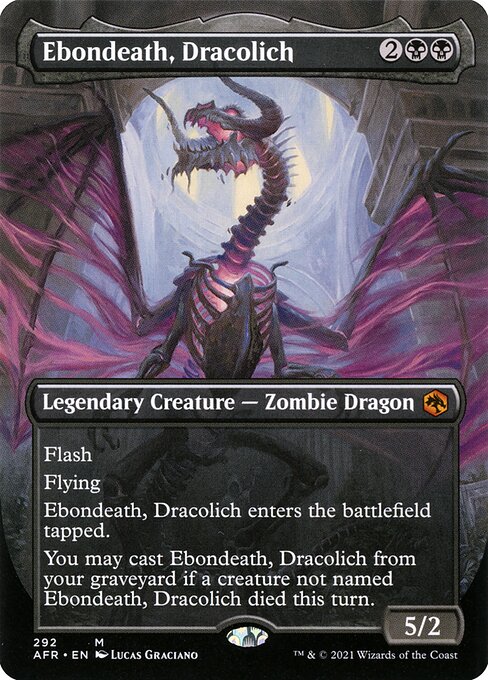 Ebondeath, Dracolich (292) [Adventures in the Forgotten Realms] [Borderless]