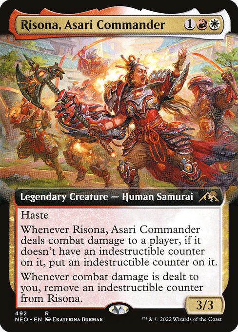 Risona, Asari Commander (492) [Kamigawa: Neon Dynasty] [Extended Art]