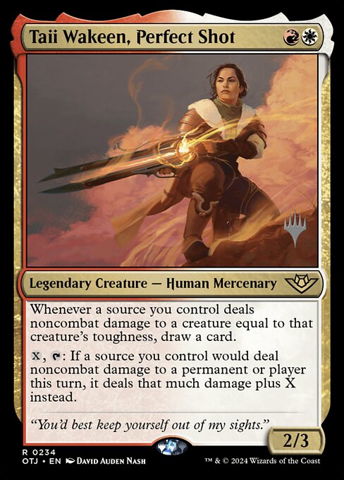 Taii Wakeen, Perfect Shot (234p) [Outlaws of Thunder Junction Promos]